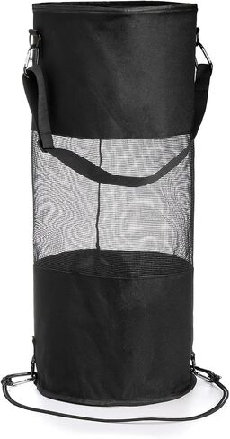 ZENFUN Boat Trash Bag, Collapsible Mesh Trash Can for Kayak, Portable Boat Trash Bag, Reusable, Fishing, Camper, Sandbar, Easy to Clean, Pontoon Boat Accessories, Black in Saudi Arabia