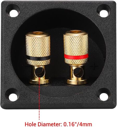 Facmogu 2PCS 3 Inch Round 2-Way Speaker Box Terminal Cup Binding Post, Power Speaker Screw-in Terminal Plates, 3 Inch Subwoofer Box Terminal Banana Plugs for DIY Home Speaker Kits in Saudi Arabia
