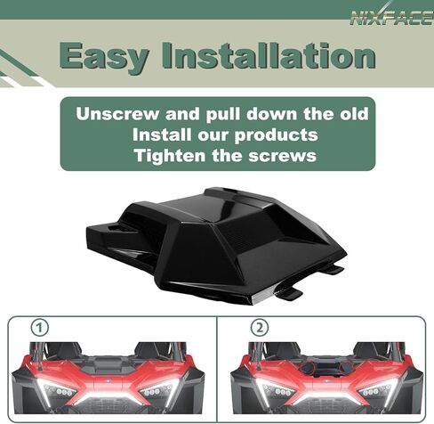 NIXFACE Real Carbon Fiber Front Turbo Hood Scoop for 2020-2023 Polaris RZR PRO R/XP Turbo R Air Intake Vent in Saudi Arabia