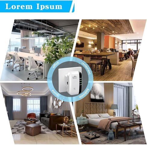 موسع نطاق WiFi موسع نطاق WiFi، مكرر الإنترنت اللاسلكي، معزز إشارة موسعات WiFi للمنزل حتى 5000 قدم مربع و45 جهازًا، إعداد مفتاح واحد، نقطة وصول، متوافق مع Alexa in Kuwait