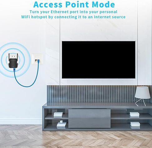 WiFi Extender, 5GHz+2.4Ghz Dual Band WiFi Booster with Ethernet Port，Up to 1200Mbit/s WiFi Repeater Signal Booster for Home,5G Amplifier Coverage up to 9200 sq.ft, Work with 99% WiFi Routers in Saudi Arabia