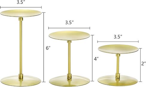 Elsjoy Set of 6 Pillar Candle Holders, Metal Pillar Candle Stand Black Candle Holders, Fireplace Candelabras Set for Home Decor, Table Centerpiece, Wedding, 3 Sizes in Saudi Arabia