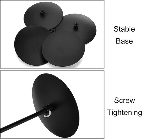 Elsjoy Set of 6 Pillar Candle Holders, Metal Pillar Candle Stand Black Candle Holders, Fireplace Candelabras Set for Home Decor, Table Centerpiece, Wedding, 3 Sizes in Saudi Arabia