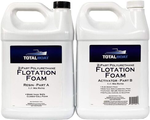 TotalBoat Flotation Foam - 2 Part Expanding Polyurethane Marine Pour Foam for Boat Floatation, Insulation and Soundproofing (2 LB Density, 2 Gallon Kit) in Saudi Arabia