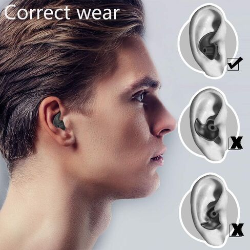 Swimming Earplugs, 5-Pairs Pack Waterproof Reusable Silicone Swimming Ear Plugs with Swimming Nose Clips for Swimming Showering Bathing Surfing Snorkeling and Other Water Sports(adult) in Saudi Arabia