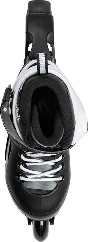 حذاء تزلج مضمن للياقة البدنية قابل للتعديل للأولاد من Rollerblade Fury، أبيض وأسود، للصغار، أداء شبابي in Saudi Arabia