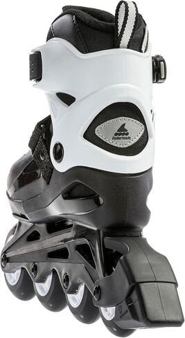 حذاء تزلج مضمن للياقة البدنية قابل للتعديل للأولاد من Rollerblade Fury، أبيض وأسود، للصغار، أداء شبابي in Saudi Arabia