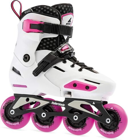 Rollerblade Apex Adjustable Fitness Inline Skate, White/Pink, Junior, Urban Performance Inline Skates in Saudi Arabia