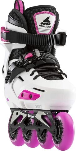 Rollerblade Apex Adjustable Fitness Inline Skate, White/Pink, Junior, Urban Performance Inline Skates in Saudi Arabia