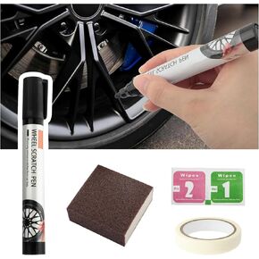 Wheel Scratch Repair Kit,Car Repair Rim Paint for Quick Wheel Scratch Fix Wheel Repair Kit Curb Rash,Professional Car Accessories Rim Scratch Repair Kit Fit Most Cars