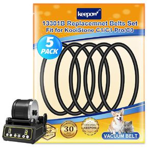 KEEPOW Rock Tumbler Belt Replacement Set Compatible with KomeStone Rock Tumbler C1, C1 Pro & C3, 5 Pack