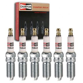 6 pc Champion Iridium Spark Plugs compatible with Ford Explorer 3.5L V6 2013-2019