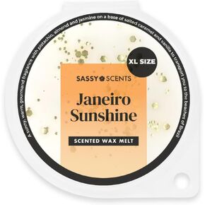 Sassy Shop Wax - Scented Wax Melt, Janeiro Sunshine - Organic Soy Blend Wax Melts - Luxurious, Long-Lasting Fragrances for Any Living Space - Vegan Friendly, XL Size 70g