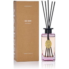 M&SENSE 10.14 oz Large Reed Diffuser | SEA Island Cotton Scent Oil Diffuser with Sticks |Long Lasting Non-Toxic Essential Oil |Reed Diffuser for Bathroom Shelf Decor