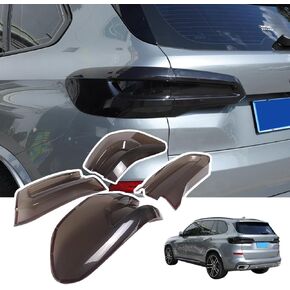 ABS Black Rear Tail Light Lens Taillight Kit Fit for BMW X5 G05 2019-2023 Car Exterior Taillight Protection Cover Accessories