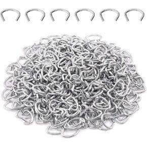 Hilitchi Galvanized Steel Hog Rings for Bungee Shock Cords Animal Pet Cages Bagging Traps Sausage Casing Meat Bags Fencing Railing and More(1/2-1000PCS) in Kuwait