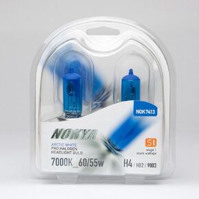 Nokya H4/9003 Headlight Bulbs — Arctic White 7000K 60/55W (Stage 1)