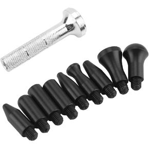 Knock Down Tools Tap Down Pen with Rubber Heads Paintless Car Dent Repair Hand Tool Set