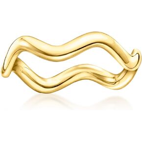 RS Pure by Ross-Simons 18kt Gold Vermeil Wavy Ring. Size 7