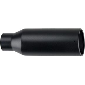 KAX 2.5" Inlet Exhaust Tip, 4" Outlet 12" Overall Length Stainless Steel Exhaust Pipe, Rolled Edge BLACK