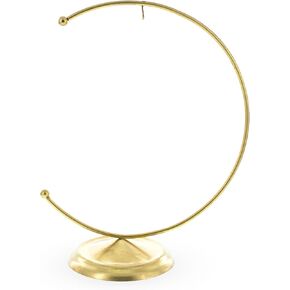 BestPysanky Gold Crescent Metal Ornament Display Stand 5.9 Inches