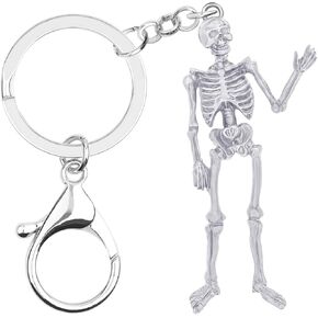 DUOWEI Grim Reaper Keychain Halloween Skull Zinc Alloy Keychain Keyring Purse for Women Men Girl Gift