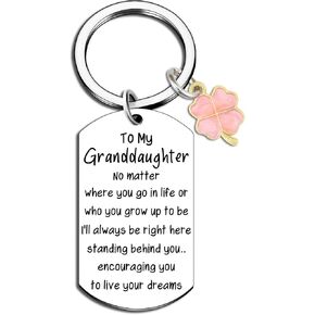 Ibiwe Grandma Keychain Inspirational Keyring Grandaughter Gifts From Presents From Grandma GBirthday Christma Long-Distence Gifts Cute