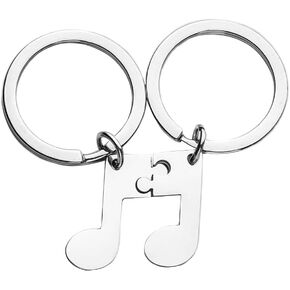 Friend Matching Gifts for Couples Boyfriend Girlfriend Music Note Keychains Gift for Musician Husband Wife Christmas Gifts for Bestie Friend Matching Keychains Gift for Besties Music Lover
