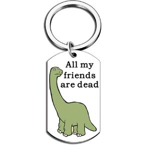 Stocking Stuffer for Friends White Elephant Gifts Christmas Stocking Stuffers For Women Him Her Best Friend Teen Girls Big Sister Little Sister Friend Gifts keychain Dinosaur Keychain Lover Gift