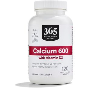 365 by Whole Foods Market Calcium with Vitamin D3 Tablets, 120 Count