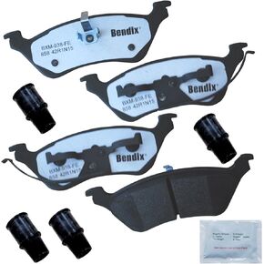 Bendix Fleet Metlok MKD858FM Semi-Metallic Rear Brake Pads for Chrysler Town & Country 2007-2001, Voyager 2008-2001, Dodge Caravan 2007-2001, Grand Caravan 2007-2001