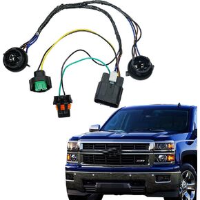 RED WOLF 645-745 Headlight Wiring Harness Socket Fit for 2007-2014 Chevy Silverado GMC Sierra 1500 2500 3500HD, Replace OEM 645745 15841609 25962806 Headlamp LED Bulb Plug Retrofit Adapter