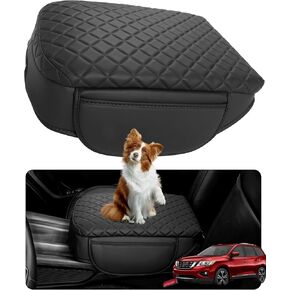Center Console Cover for Nissan Pathfinder Armrest Cover Console Lid Leather Middle Console Cover for Pathfinder Accessories (2013-2020)