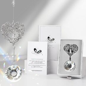 Retirement Gift for Woman Men, Best Gifts for Retirement 2024, You Shine The Work Rainbow Maker Cool Farewell Gifts, Going Away Gift Crystal Hanging Ornament for Coworker, Tree Life Design