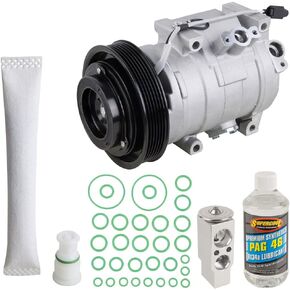 AC Compressor & A/C Kit For Honda Odyssey 2008 2009 2010 - Includes Drier Filter, Expansion Valve, PAG Oil & O-Rings - BuyAutoParts 60-82049RK New