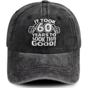 Limited Edition 1964 Baseball Cap for Men Women, Funny Adjustable Cotton Embroidered 60th Birthday Hat