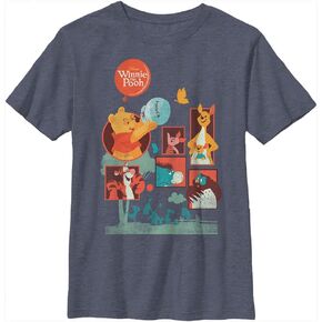 Disney Winnie Pooh and Friends Boy's Heather Crew Tee