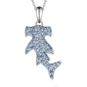 Ses Animal Necklace 925 Sterling Silver Turtle/Shark/Whale Gifts Animal Pendant Birthday Animal Jewelry for Women