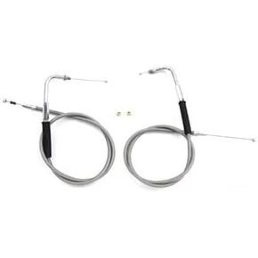 V-Twin 36-0856 - 34" Stainless Steel Throttle and Idle Cable Set