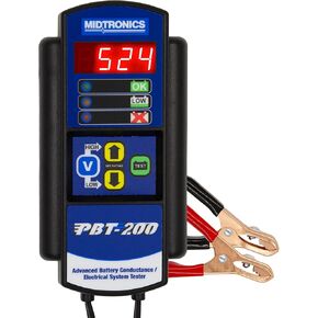Midtronics - 12V Advanced Automotive Battery Diagnostic Tool Electrial System Tester, PBT-200 - 200-850 CCA Battery Load Tester Cranking and Charging System - Conductance Testing-Service Diagnostics