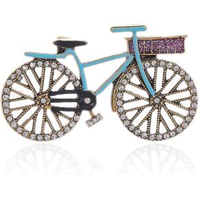 Brooch Pin for Women Bicycles Brooch with Created Crystal Rhinestones Brooches and Pins