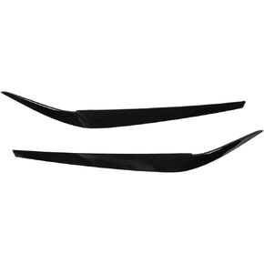 Headlight Eyelid 2pcs Headlight Eyebrow Left Right Compatible with 5 Series G30 G31 G38 M5 525I 530I 540I 2017?2021 (Glossy Black)