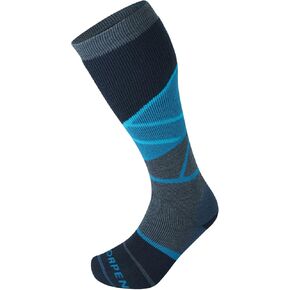 T2 Mens Ski Eco Mid Sock, Great for Winter Sports, Eco-Friendly & Sustainable, Tall and Cushioned, Blue, Size Medium