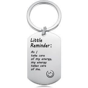 Beut Bucf &Co Little Reminder Keychain 'As I Take Care Of My Energy,my energy takes care of me' Self Love Mental Health Gift Daily Affirmation Inspirational Gifts for men women