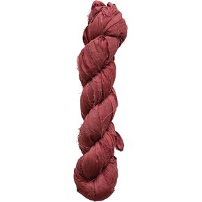 Creative Co-Op 70-75 Yard Recycled Torn Silk Ribbon, Brown (Each One Will Vary)