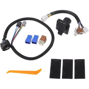 Vehicle Trailer Wiring Harness, with Relay Harness Included for Nissan Frontier 2005-2022 Plastic Black, 1 Set