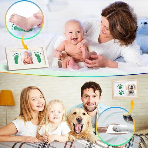 75ml Blue Baby Hand and Footprint Ink Kit, Baby Handprint Footprint Paint, Dog Cat Paw Print Kit, Washable, Non Toxic Acid-Free, Safe Gentle for Home Christmas New Year DIY Keepsake Stamp in Saudi Arabia