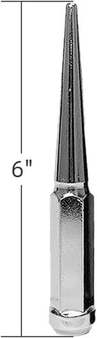 24Pcs M14x1.5 6 Inch Tall Spike Lug Nuts with 1 Socket Key Compatible with 2015-2019 Ford F150, 1999-2019 Chevrolet Silverado 1500, 1992-2019 Chevy Tahoe, 1994-2019 GMC Sierra 1500, Red in Kuwait
