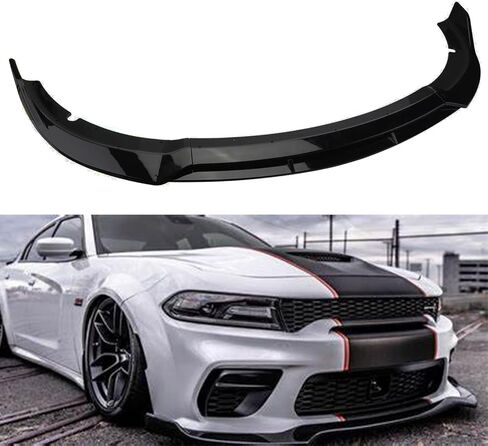 Front Bumper Lip Compatible with 2015-2023 Charger SRT RT GT SXT,4pcs Matte Black ABS Car Front Spoiler Diffuser Splitter in Kuwait