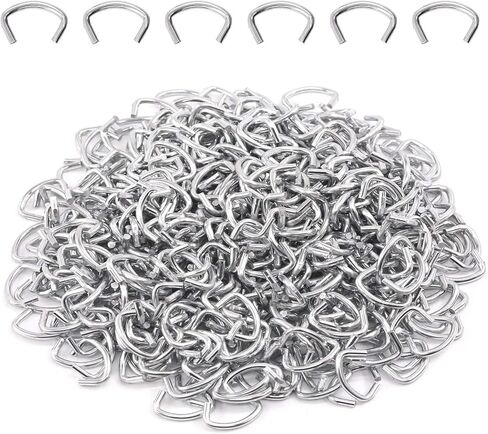 Hilitchi Galvanized Steel Hog Rings for Bungee Shock Cords Animal Pet Cages Bagging Traps Sausage Casing Meat Bags Fencing Railing and More(1/2-1000PCS) in Kuwait